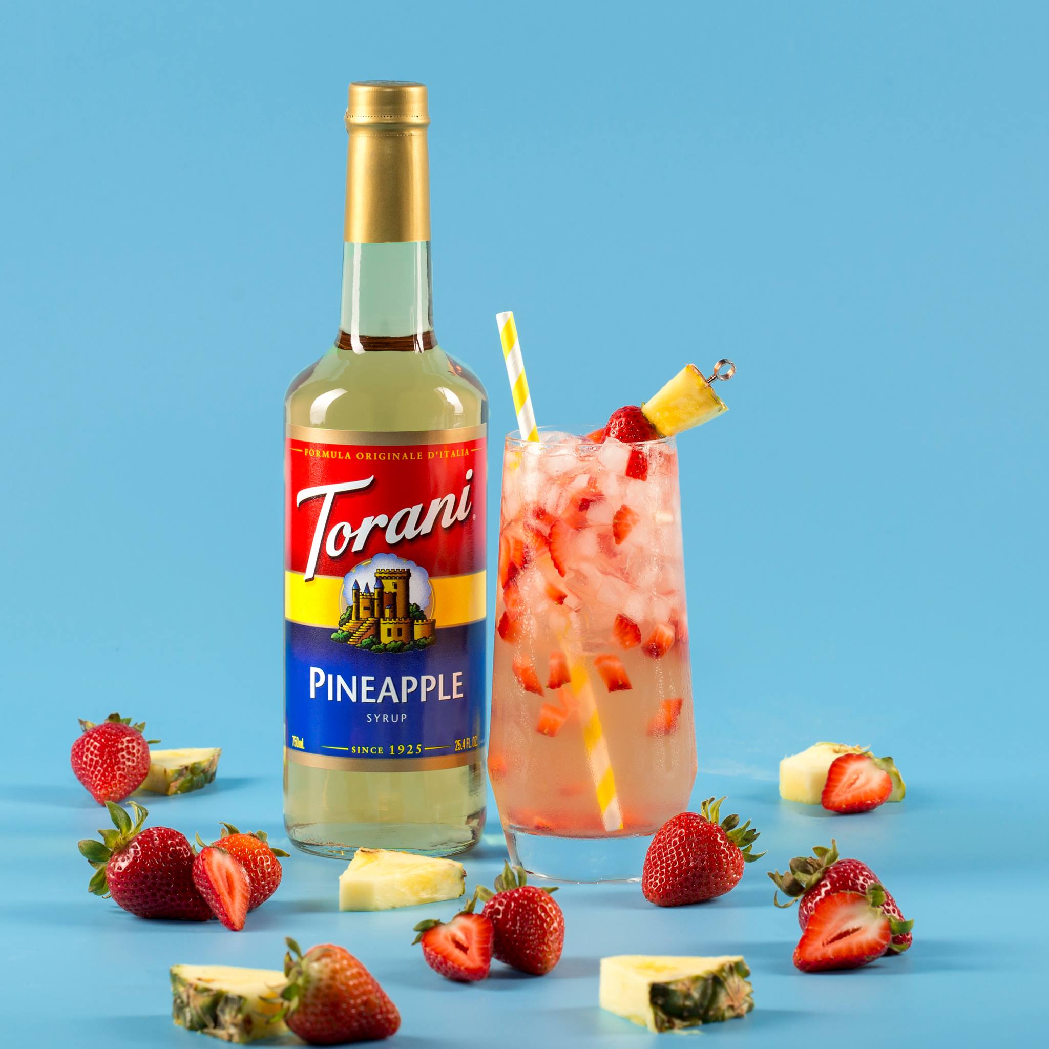 Siro Pha Chế Vị Dứa Torani Classic Pineapple Syrup 750ml Mỹ