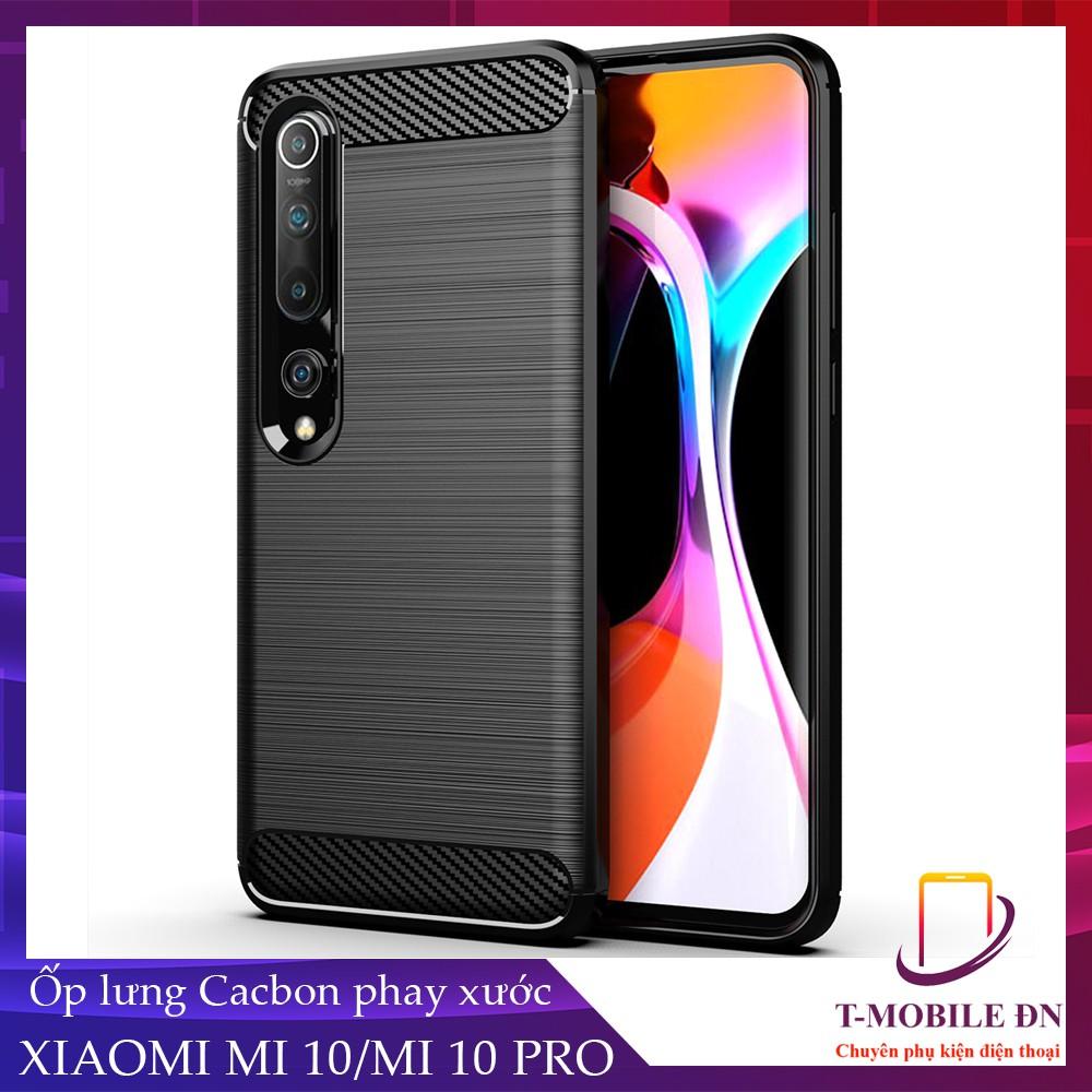 Ốp lưng cho Xiaomi Mi 10 10 Pro 10 Lite dẻo Carbon phay xước chống sốc chống vân tay
