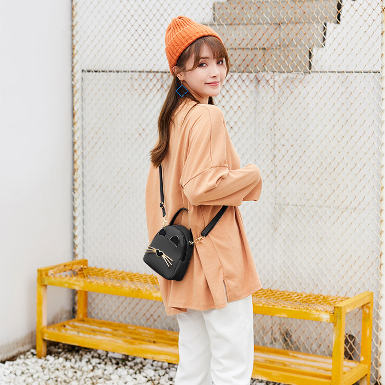 Balo Mini Nhỏ Xinh Con Mèo Bl28 Da Trơn Mới