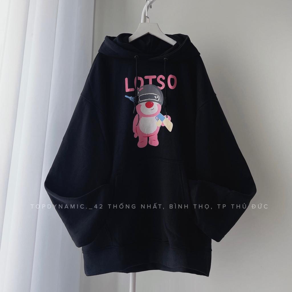 Áo Hoodie nỉ "GẤU ĐỘI MŨ" / form rộng unisex