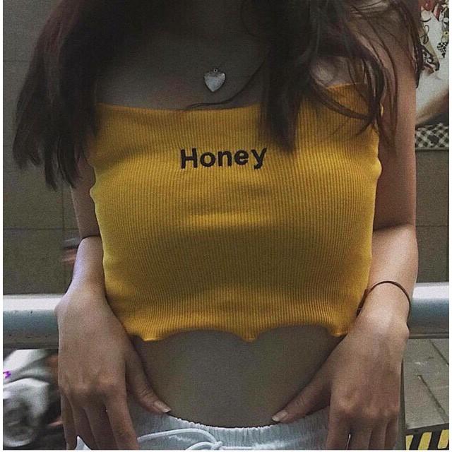Áo 2 dây thêu Honey cực xinh(kèm ảnh thật