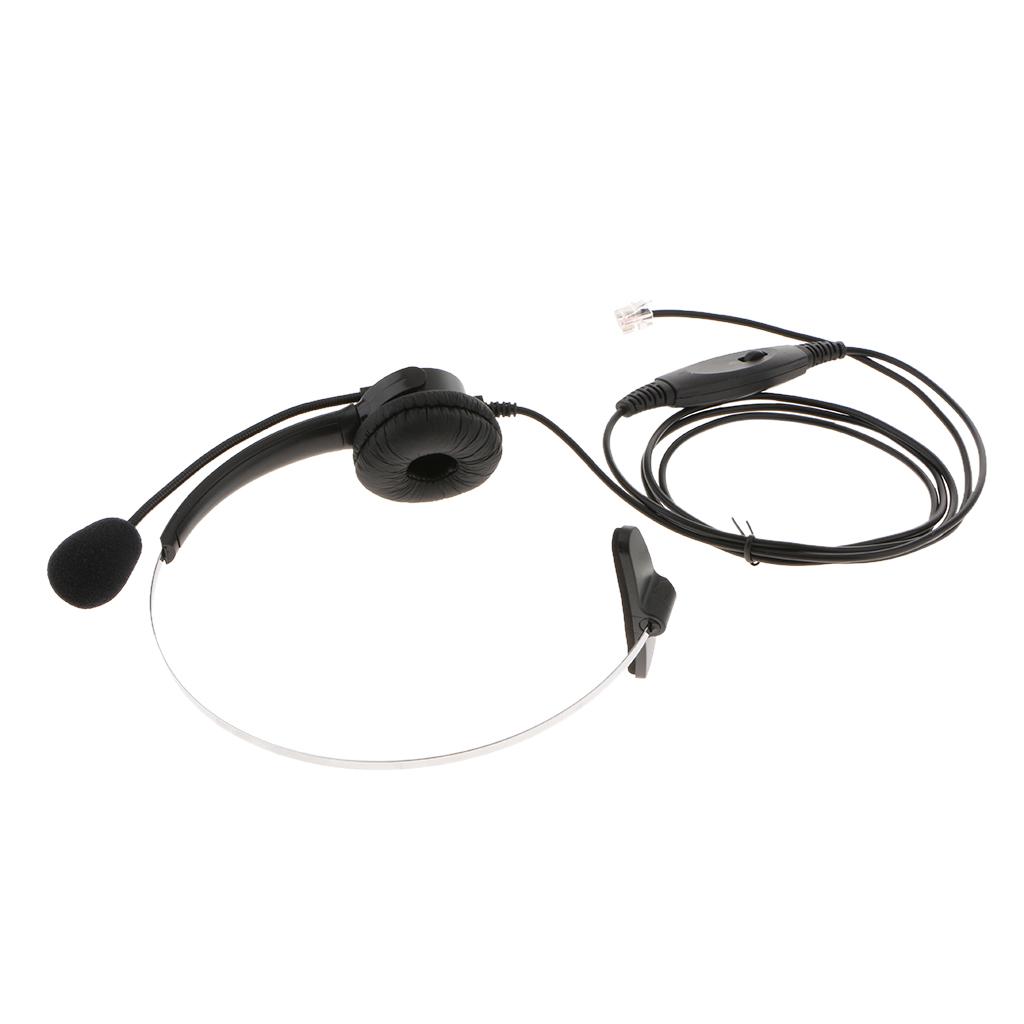 RJ9 Headset Microphone with Business Headsets for Noise Cancellation for Call