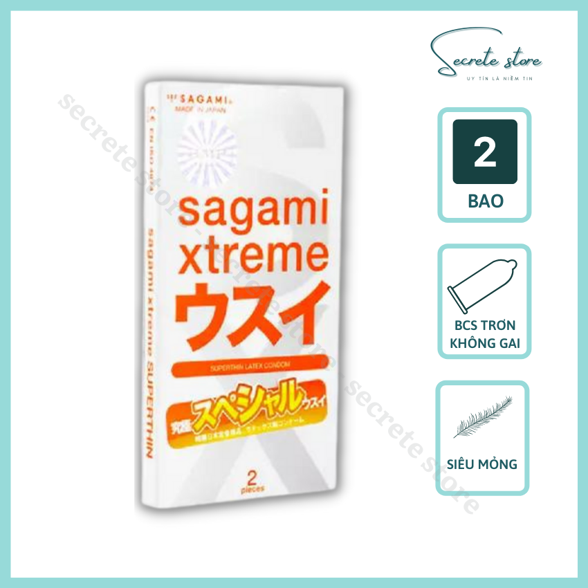Bao cao su Sagami Superthin - thương hiệu Nhật Bản trơn, không màu, không mùi