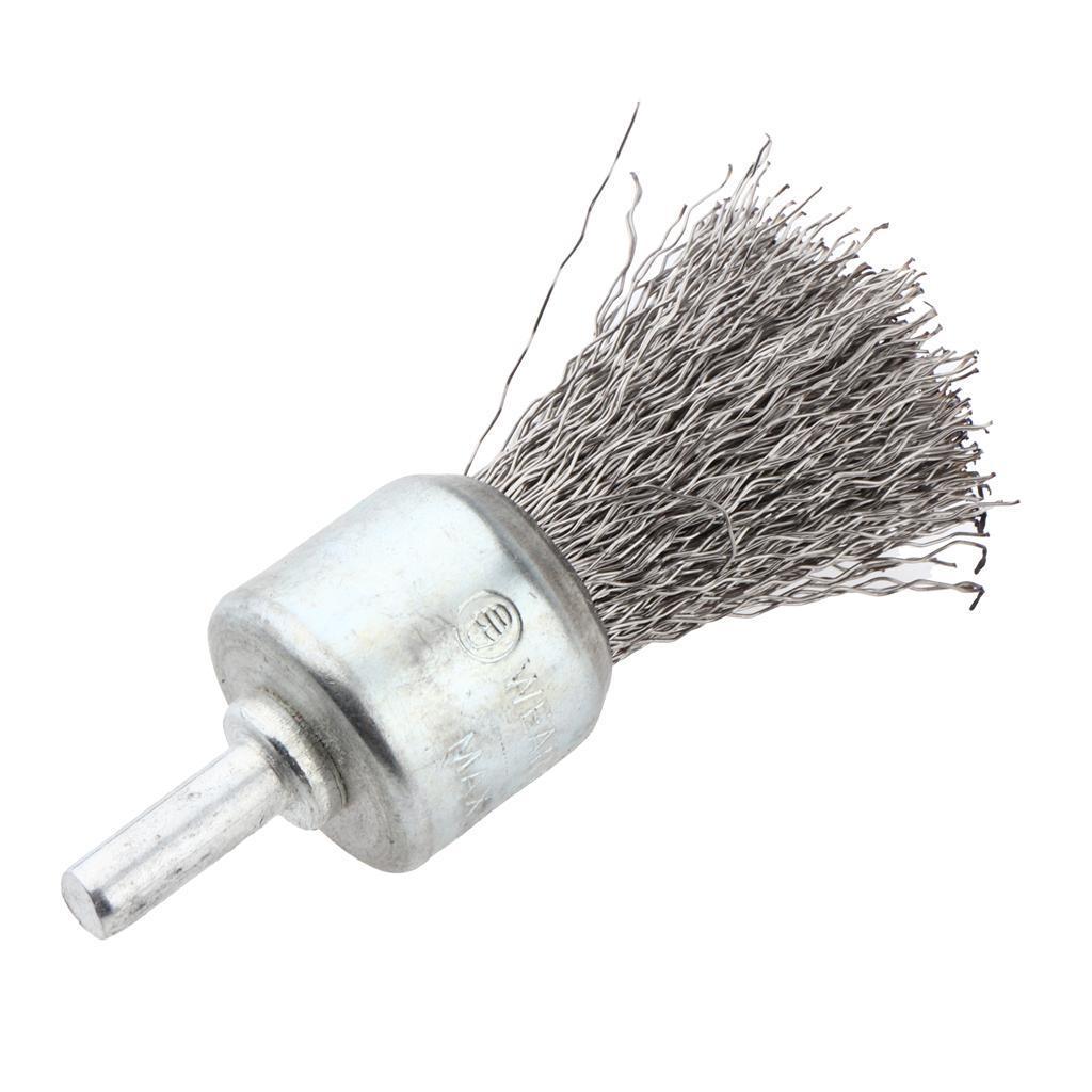 3pcs Crimped Pen Wire Brush Polishing Wire Brush Rust Paint Removal Tool