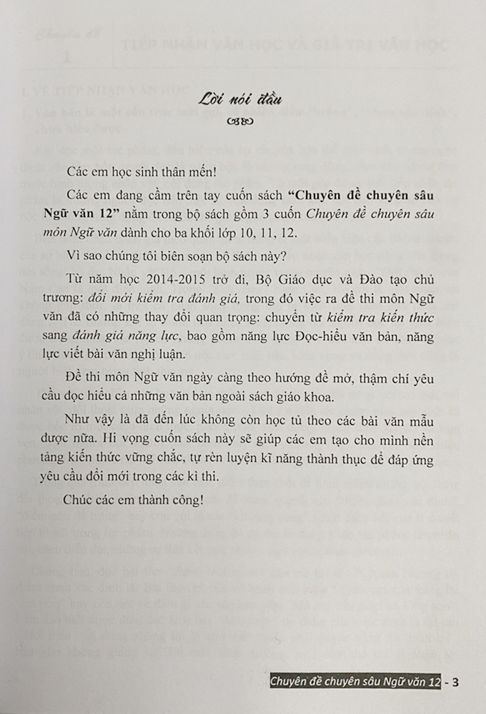 Sách Chuyên đề chuyên sâu bồi dưỡng Ngữ văn 12 - Ôn thi THPT