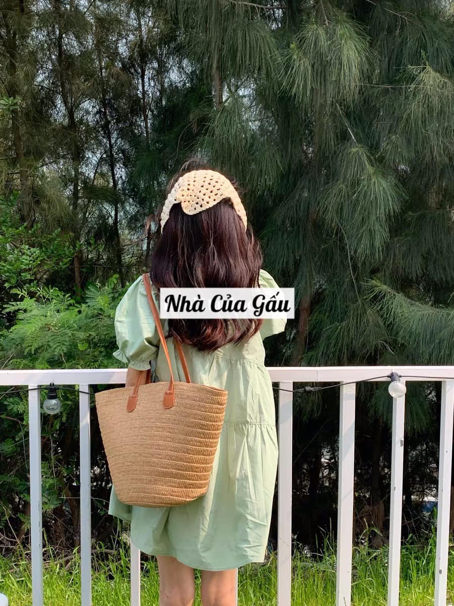 Túi cói đeo vai form TO xịn cực luôn
