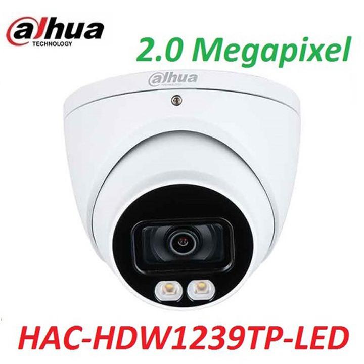 Camera dome HDCVI FullColor DAHUA DH-HAC-HDW1239TP-LED 2M 1080P tầm nhìn đêm có màu 40m hàng chính hãng DSS Việt Nam
