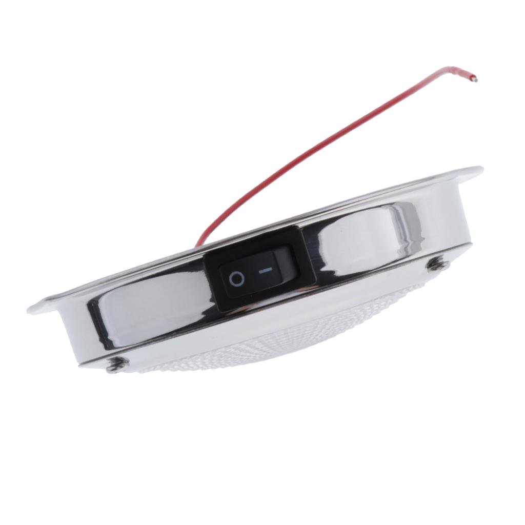 2 Pieces 4.3" Dome Light 12V 2W Interior LED Lamp Warm White Light Boat