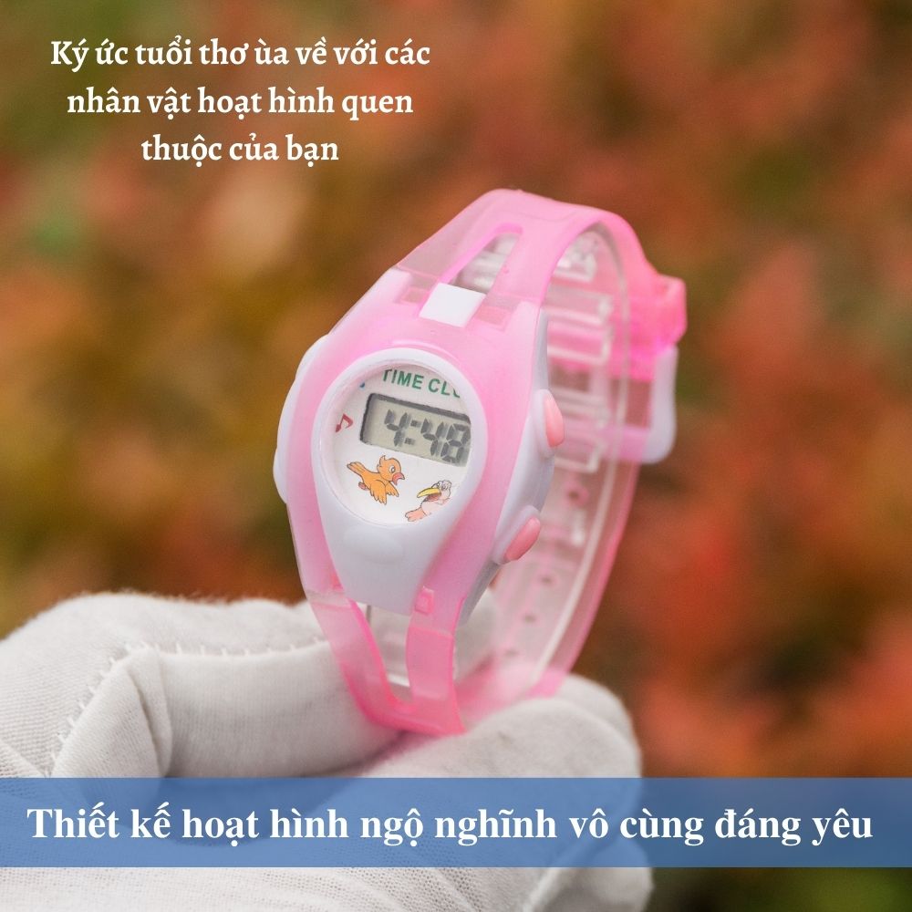 Đồng hồ điện tử UNISEX PAGINI TE02 – Phong cách thể thao – Trang trí các nhân vật hoạt hình cực dễ thương – Ký ức tuổi thơ