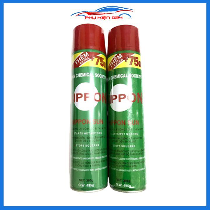 Chai xịt tẩy rỉ nippon loại to 490ml bôi trơn chống sét giảm tiếng ồn