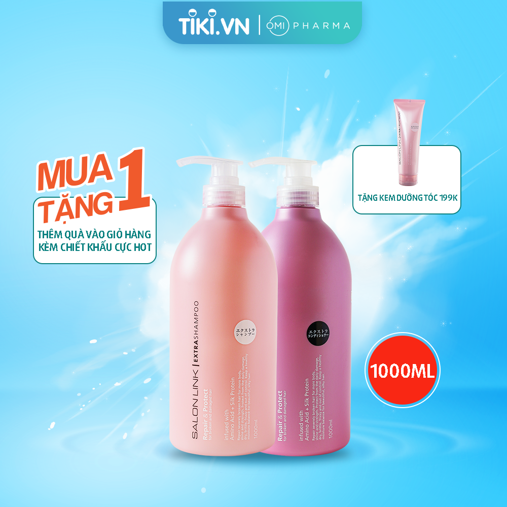 Bộ Dầu Gội Xả Siêu Dưỡng  Và Phục Hồi Tóc Salon Link Extra
