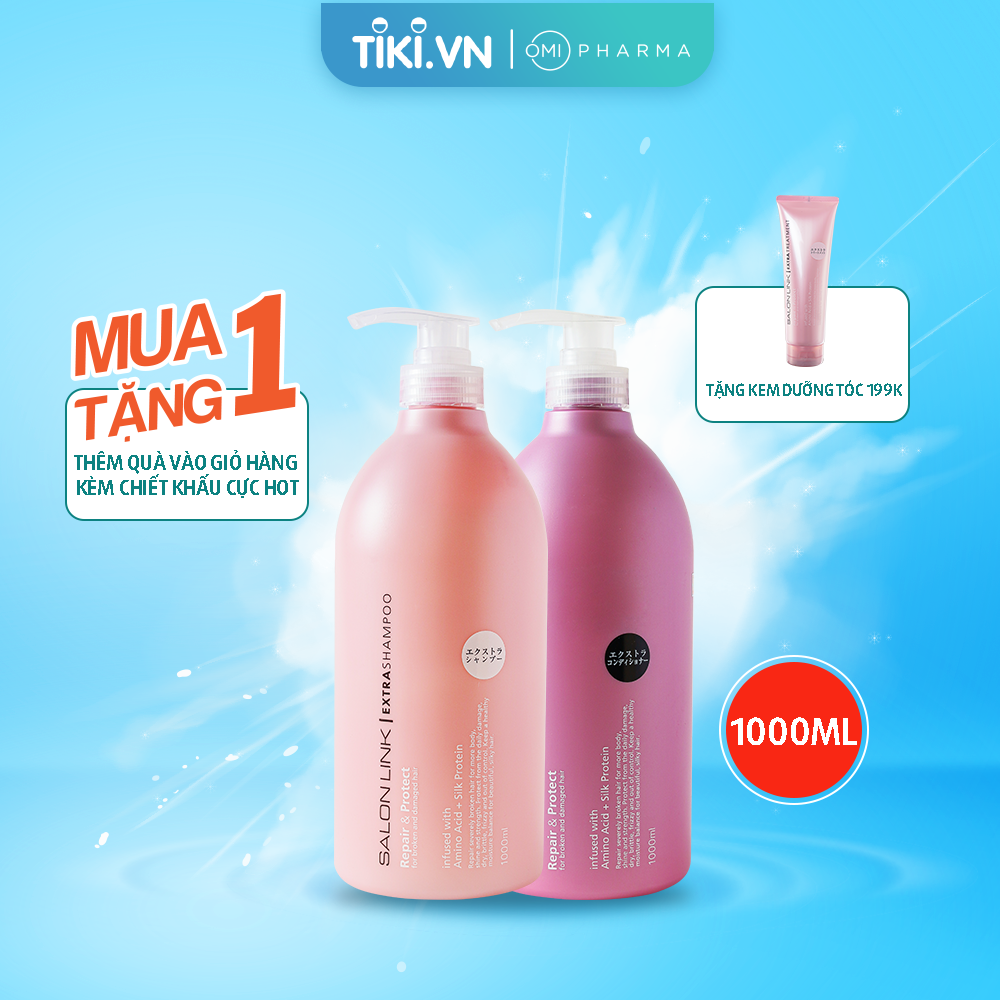 Bộ Dầu Gội Xả Siêu Dưỡng Và Phục Hồi Tóc Salon Link Extra