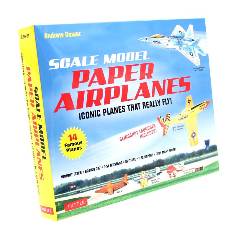 Scale Model Paper Airplanes Kit: Iconic Planes That Really Fly! Slingshot Launcher Included