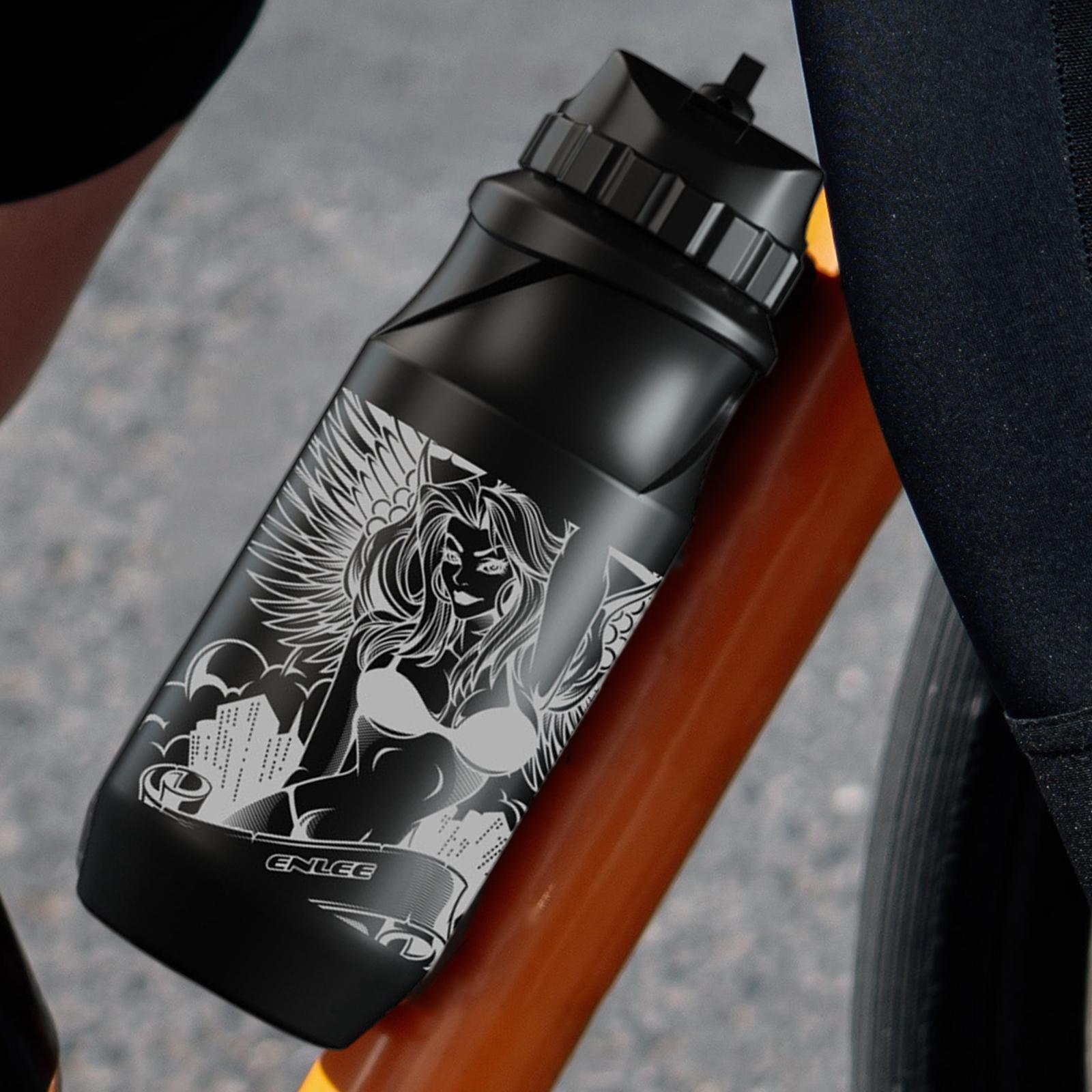 650ml Bicycle Cycling Water Bottle Leakproof PP Body Dustproof Drink Bottle Drink Cup with Lid for Exercise Gym Camping Outdoor Bike