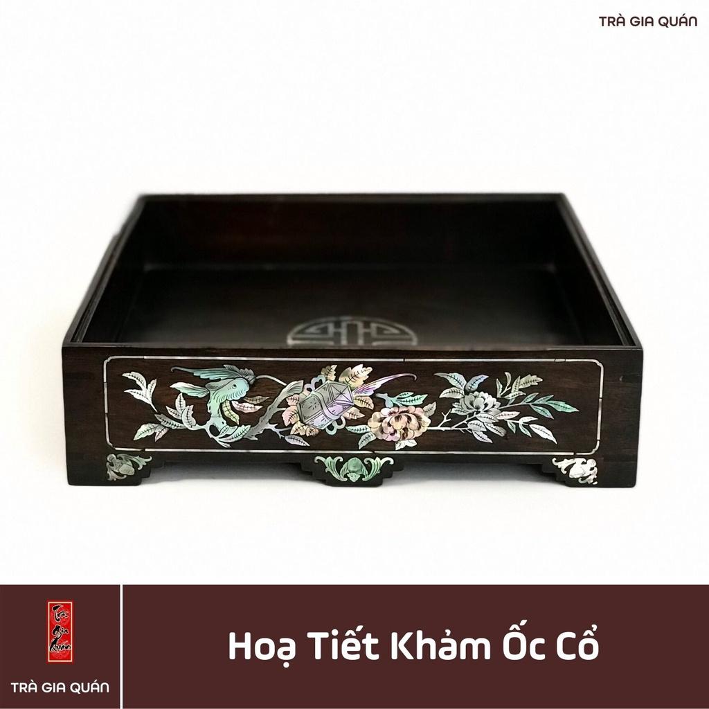 Khay Trà Gỗ Ngụ Hình Vuông Kích Thước 26*26*7 cm KT 93