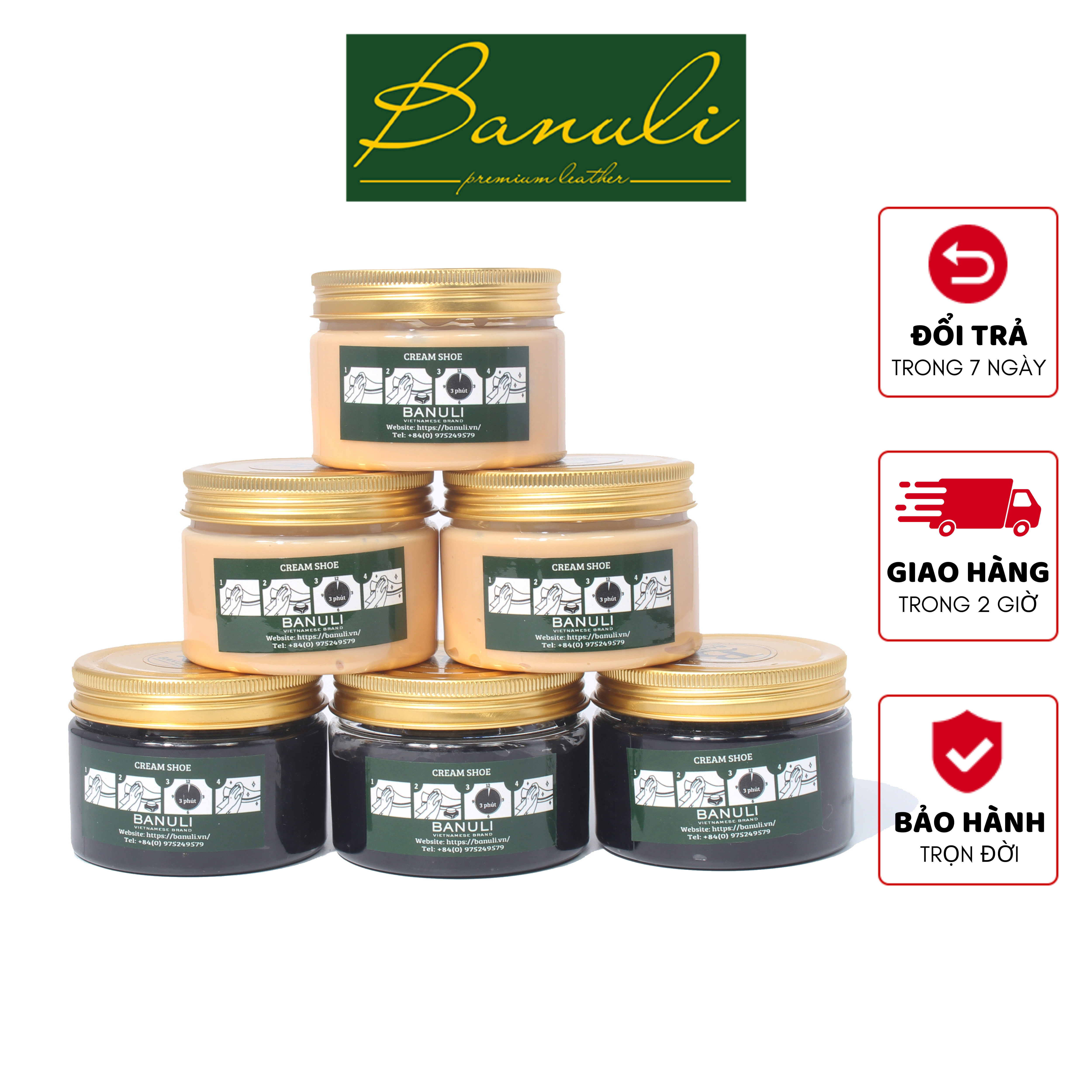 Xi Kem BANULI Nhập Khẩu Ý Dung Tích 150ML Italian Leather Cream