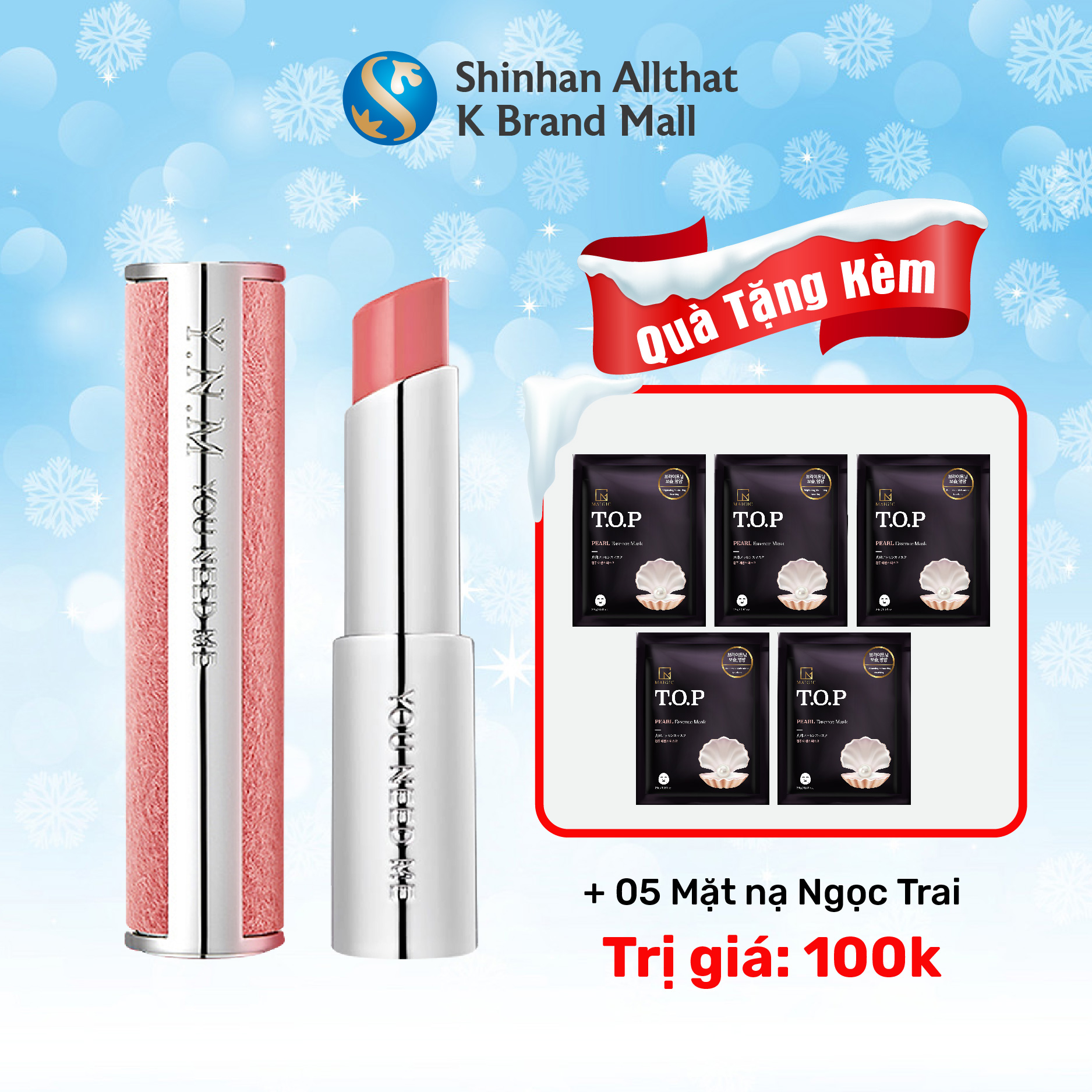 Son Dưỡng Lì Có Màu YNM Candy Pop Glow Melting Balm Coral Moment 3g/ Đỏ Hồng