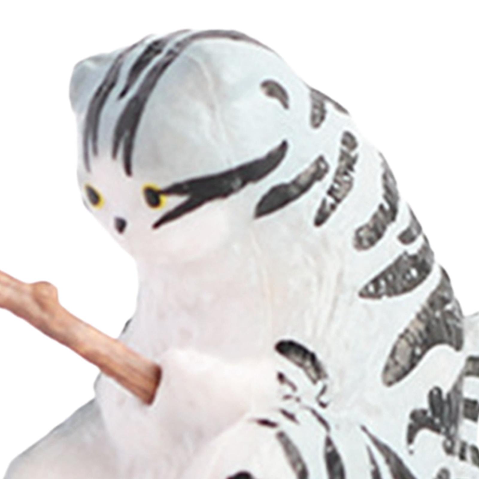 Cat Fishing Figurine Decorative Kitten Fishing Ornament for Garden