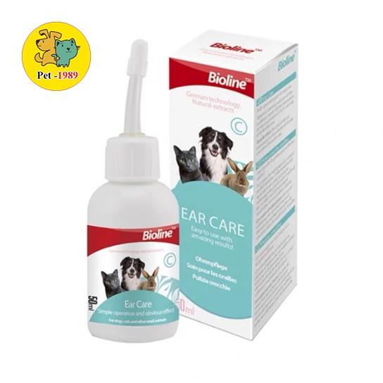 Dung dịch vệ sinh tai Bioline Ear Care  Ohrenpflege 50ml cho thú cưng Pet-1989