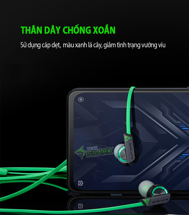 Tai nghe Chính Hãng Black shark 3.5mm PRO