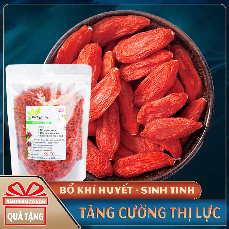 Kỷ tử, câu kỷ tử 500g loại đặc biệt, to đỏ ngọt, tăng cường miễn dịch, sáng mắt, đẹp da