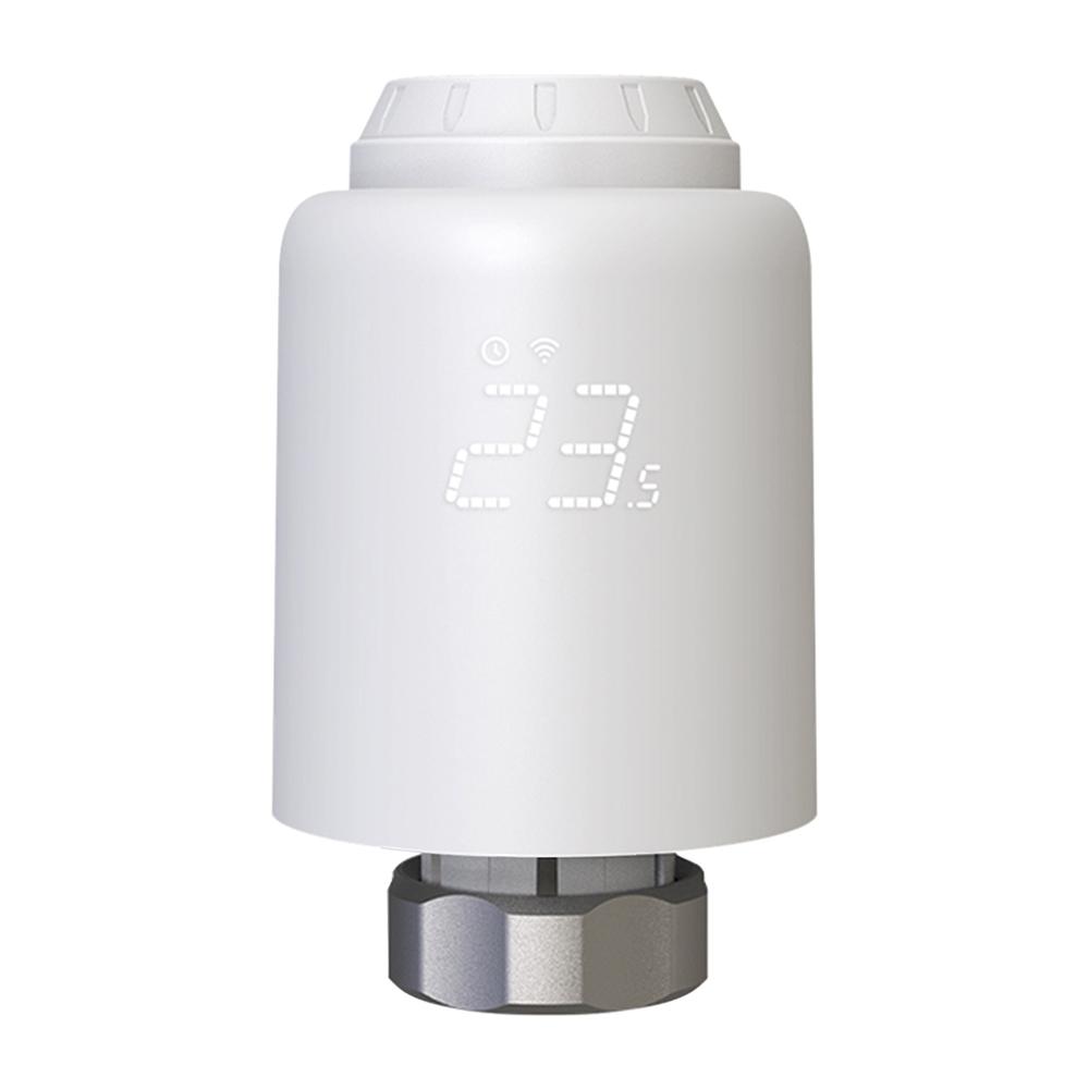 Tuya WiFi Thermostatic Radiator Valves Intelligent Wireless Mobilephone App Control Home Heating Thermostat Temperature Controller Radiator Thermostat Compatible with Alexa Amazon Google Home
