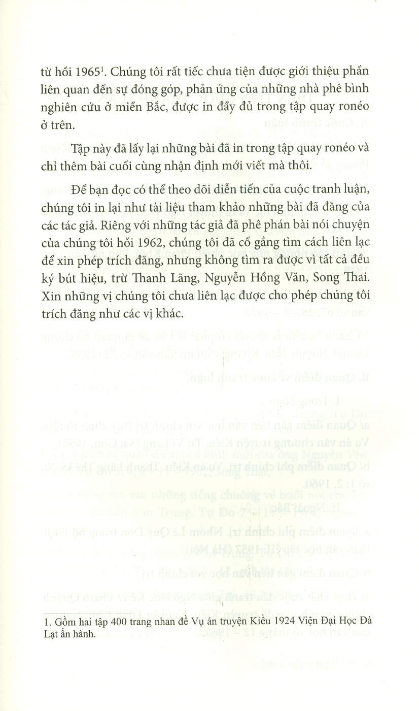 VỤ ÁN TRUYỆN KIỀU - Nguyễn Văn Trung – Truongphuongbook – bìa mềm