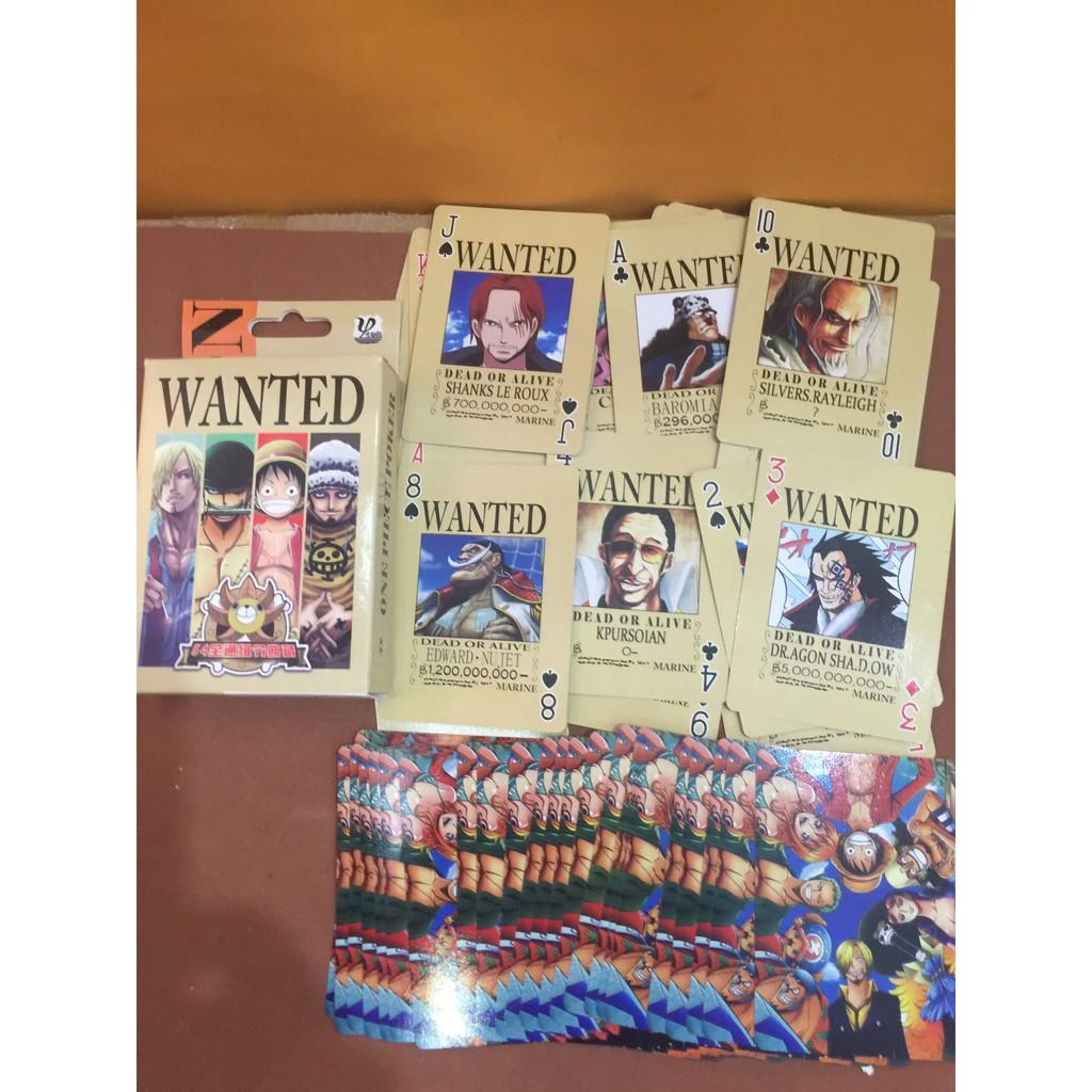 Bộ bài tú lơ khơ One Piece, rozo, choper , luffy, naruto bộ bài tây 54 lá