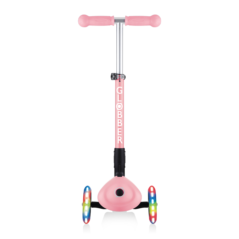 Xe Trượt Scooter 3 Bánh Gấp Gọn Có Bánh Xe Phát Sáng Globber Junior Fantasy Cho Trẻ Em Từ 2 Đến 6 Tuổi - Hồng Pastel Có Họa Tiết