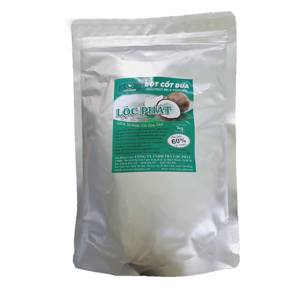 BỘT CỐT DỪA LỘC PHÁT - 1KG - NGUYÊN LIỆU DÙNG PHA CHẾ ĐỒ UỐNG - TRÀ SỮA  (Trà Lộc Phát)