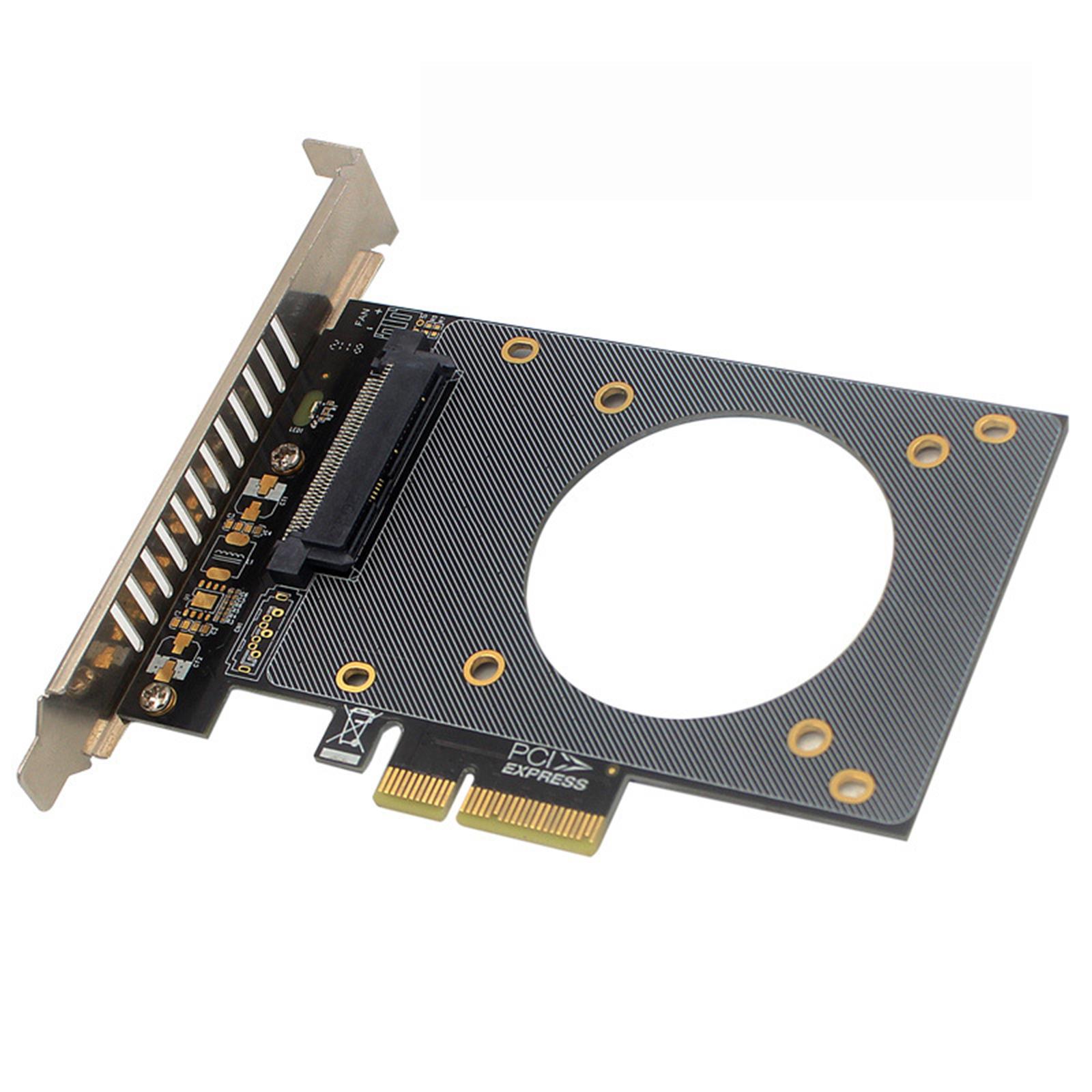 U.2 Adapter to PCIE X4 SFF-8639 to SSD Expansion Board Computer Component Expansion Compatible with Windows / MacOs / Linux