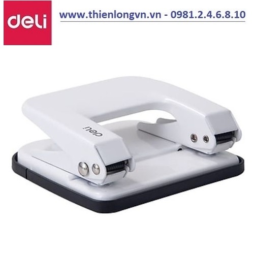 Máy đục lỗ Deli - E0137 màu trắng - 20 tờ