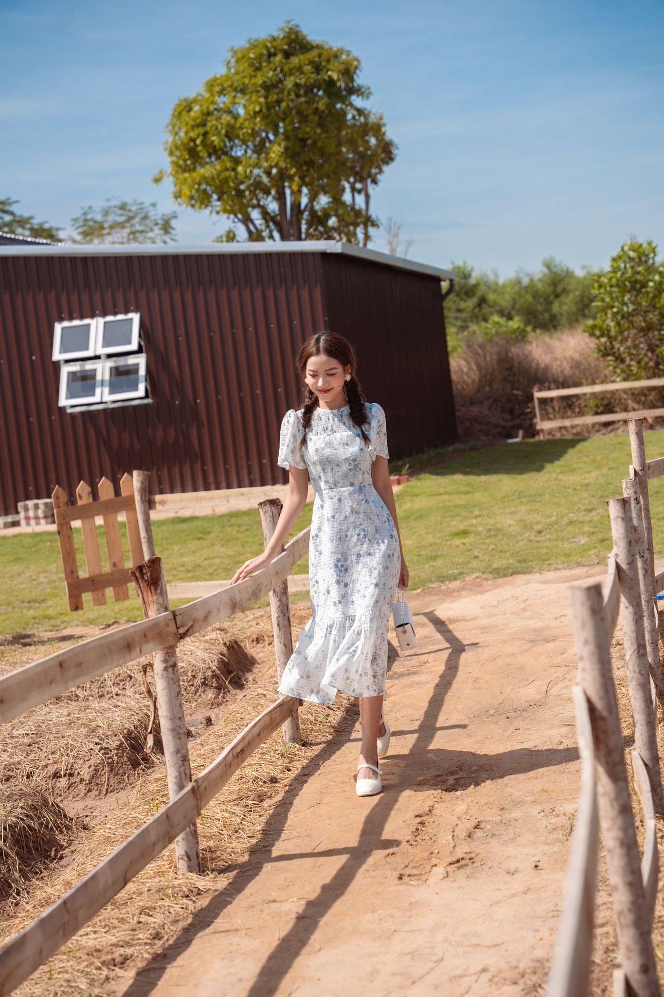 OLV - Đầm Elain Shirring Dress