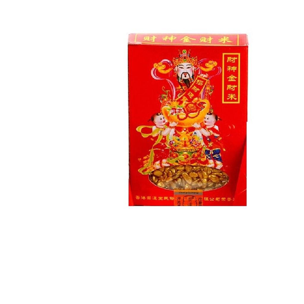 Combo 2 hộp gạo vàng may mắn để bàn thờ ông địa