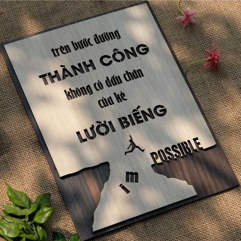 Tranh gỗ treo tường tạo động lực trang trí văn phòng