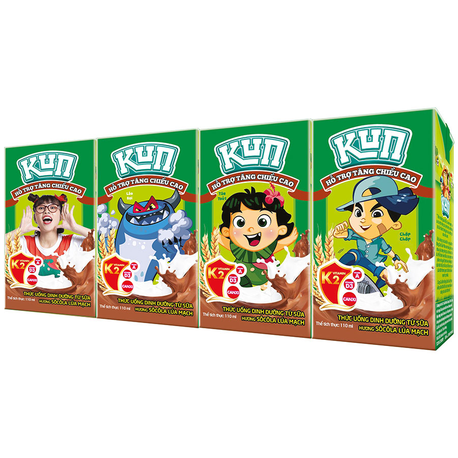 Thùng 48 Hộp Sữa SoCola Lúa Mạch KUN 110ml/hộp