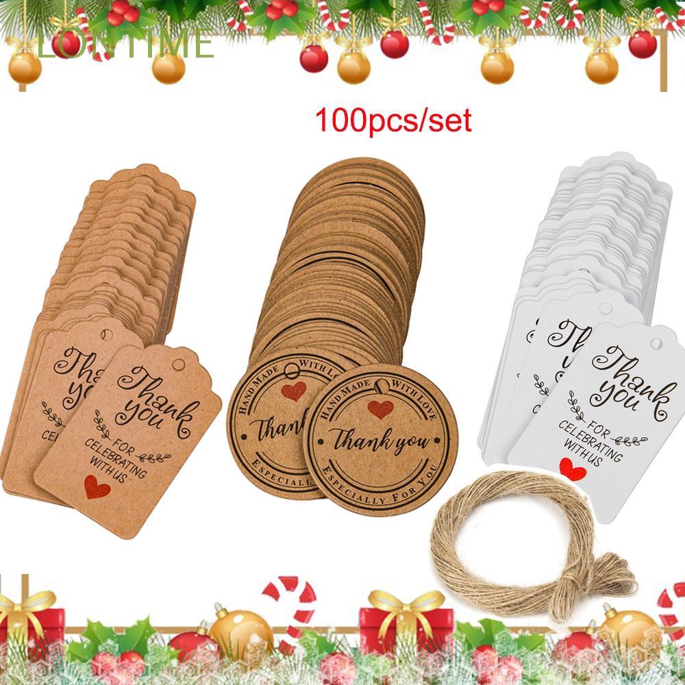 Set 100 thẻ in chữ Thank You có dây 20m tiện dụng