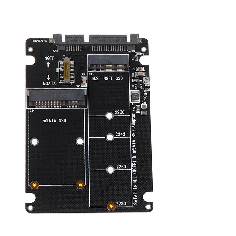 Bộ chuyển đổi ổ cứng mSATA và M2 NGFF SATA ra ổ cứng 2.5inch - Hàng chính hãng