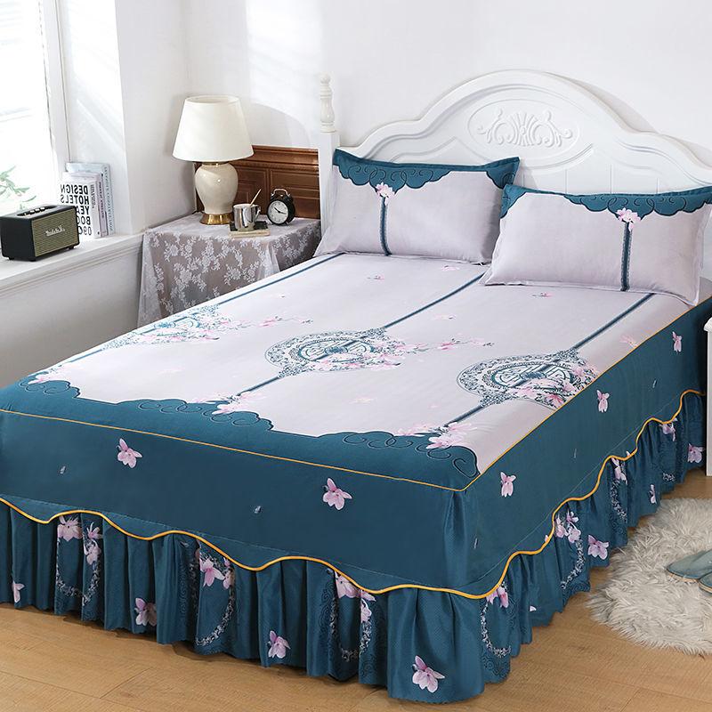 3 Bộ Chăn Ga Gối Trang Bị Tấm Giường Với VÁY LANH Tờ In Trang Bị Giường Cho Nhà Nệm Bao Da Với vỏ Gối Ôm