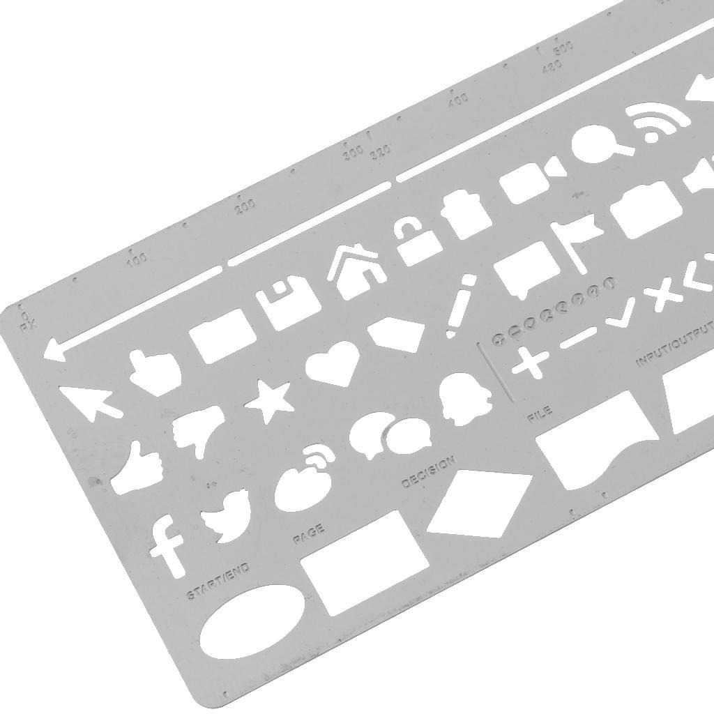 Ruler Bookmark for Journal Note Book Diary Hollow Ruler Drawing Template