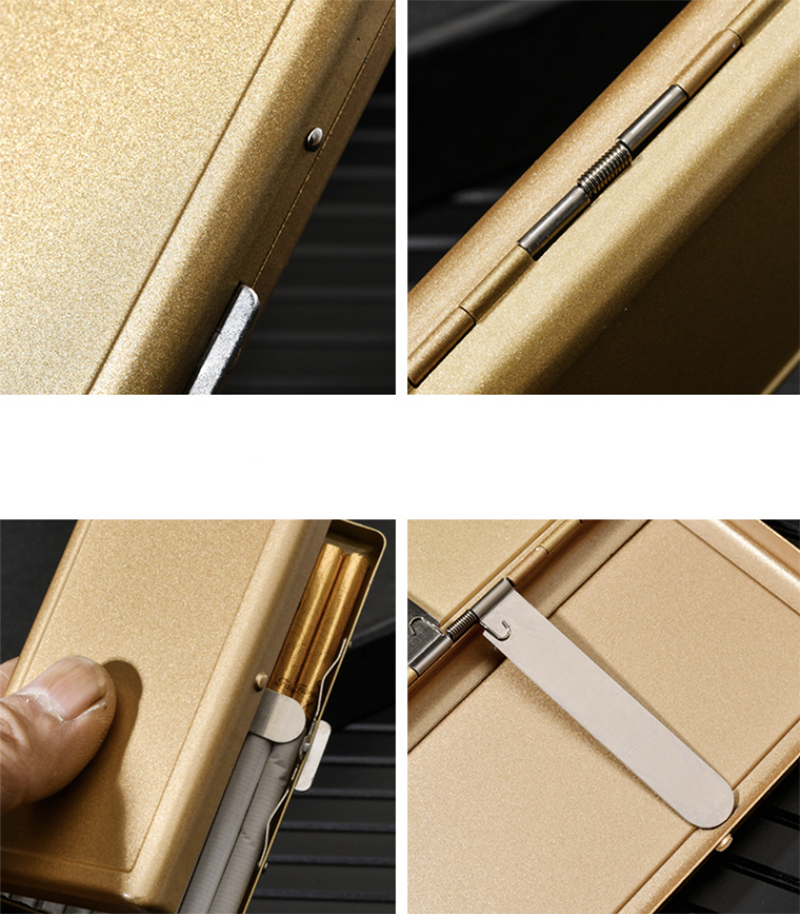 Hộp Đựng Thuốc Kẹp Kim Loại Vân Nhám 3 Màu