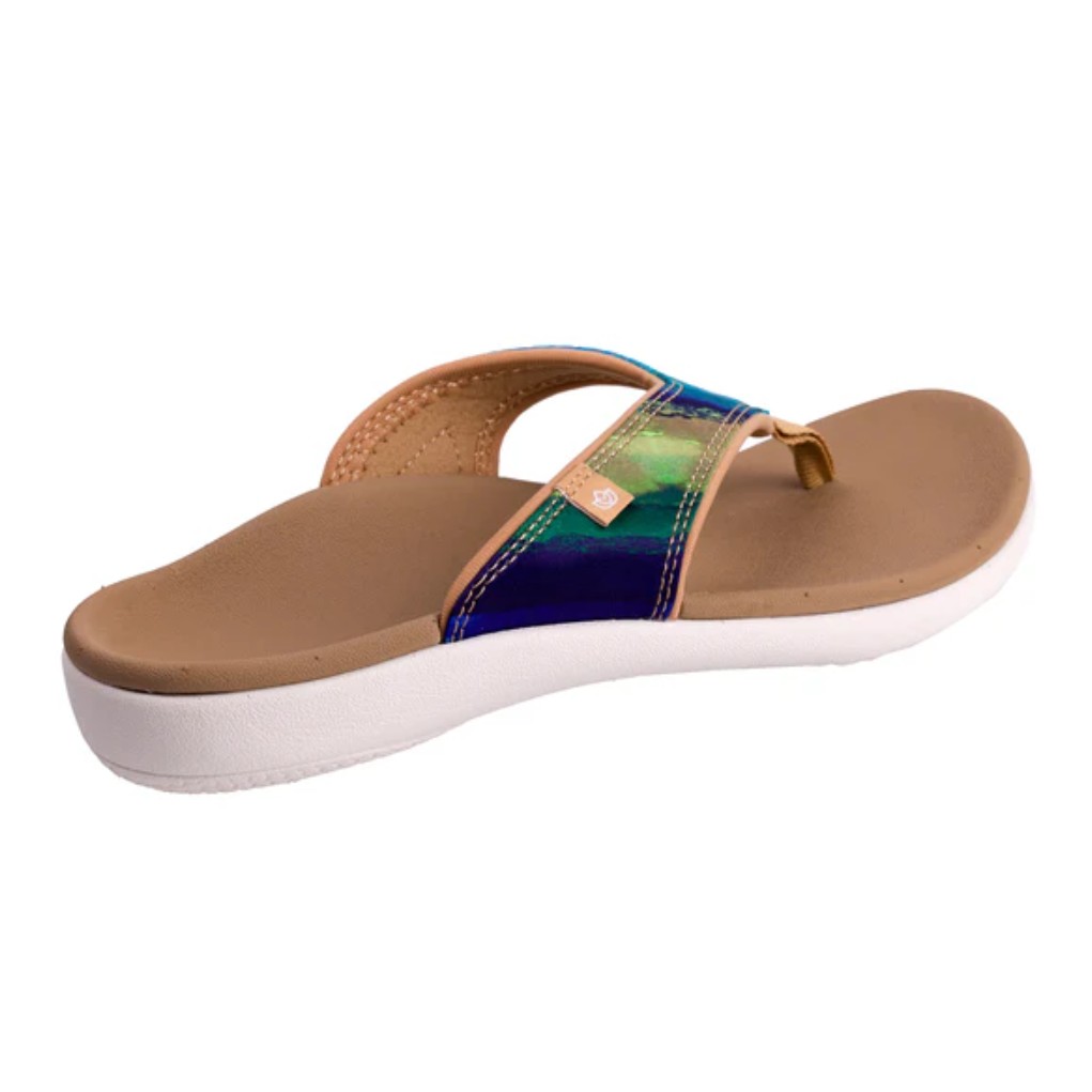 Dép xỏ ngón sức khỏe nữ Spenco Yumi Monet Aqua - nâng vòm cho bang chân bẹt