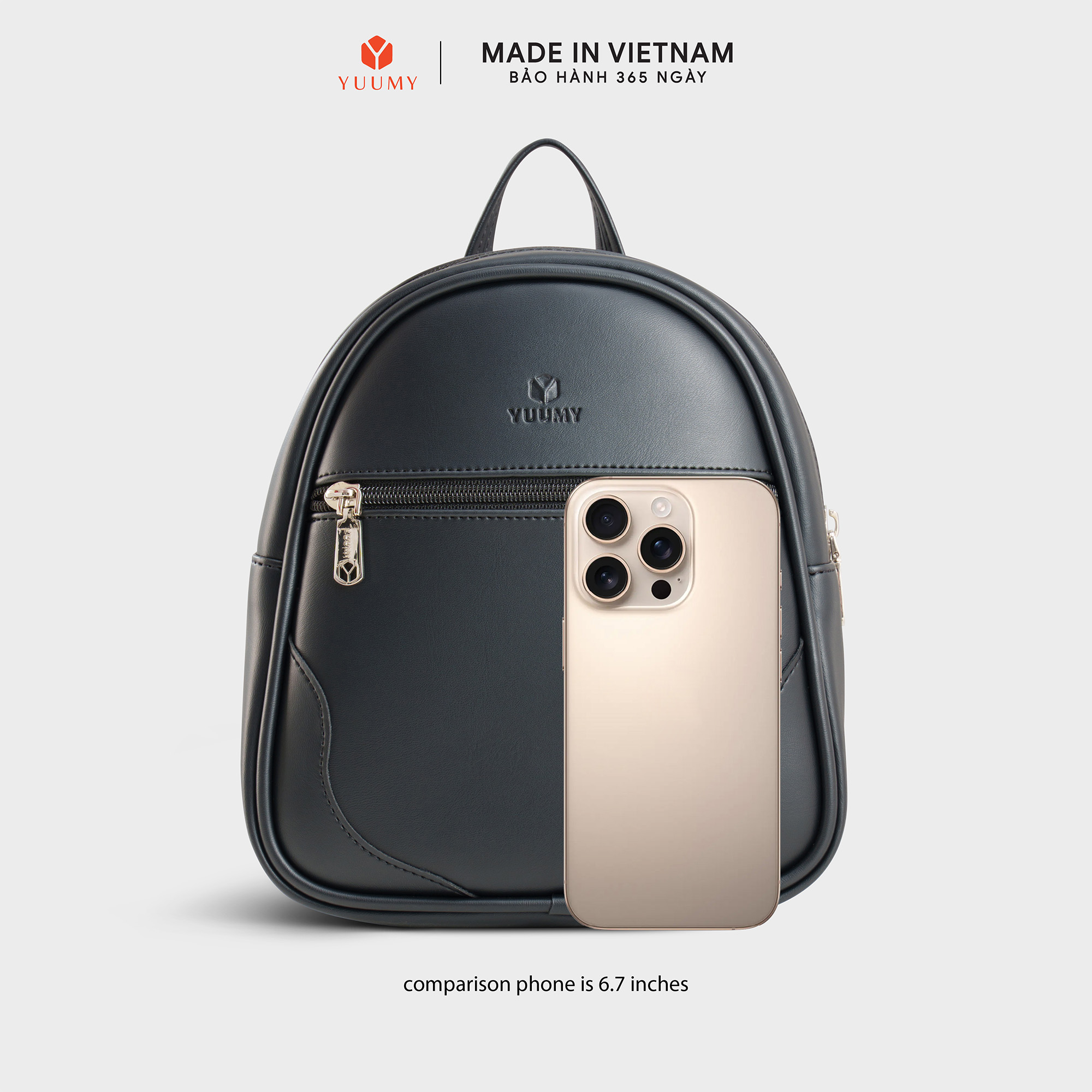 Balo Yuumy ( Thời trang nữ mini dáng tròn - Balo da Liberal YBA115 )