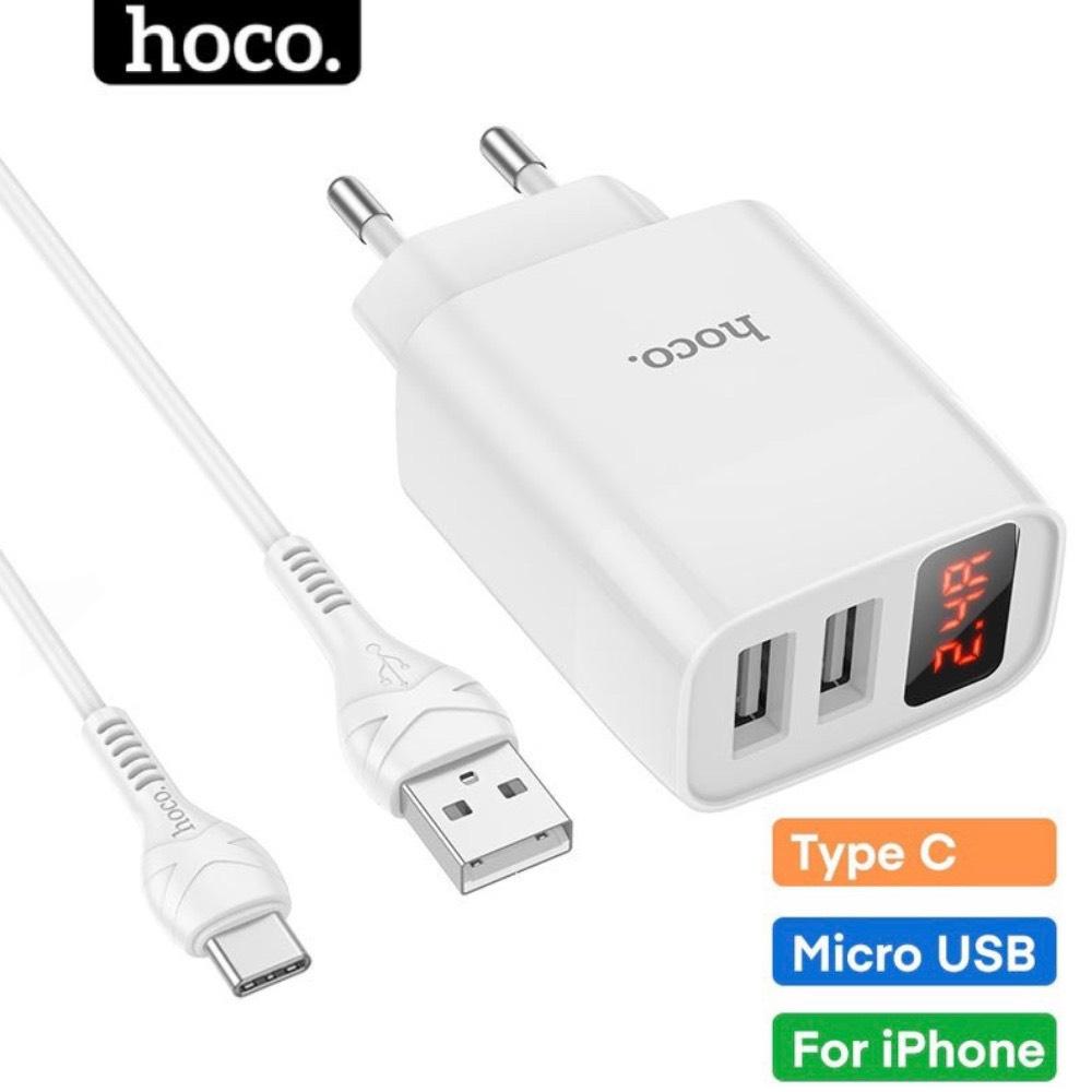 Bộ sạc nhanh 12W 2.4A - Củ kèm dây ios micro usb type c cho các dòng điện thoại