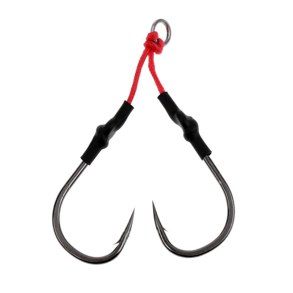 2-6pack Jig Hooks Fishing Hooks Barbed Hooks Assist Hooks in Solid Ring
