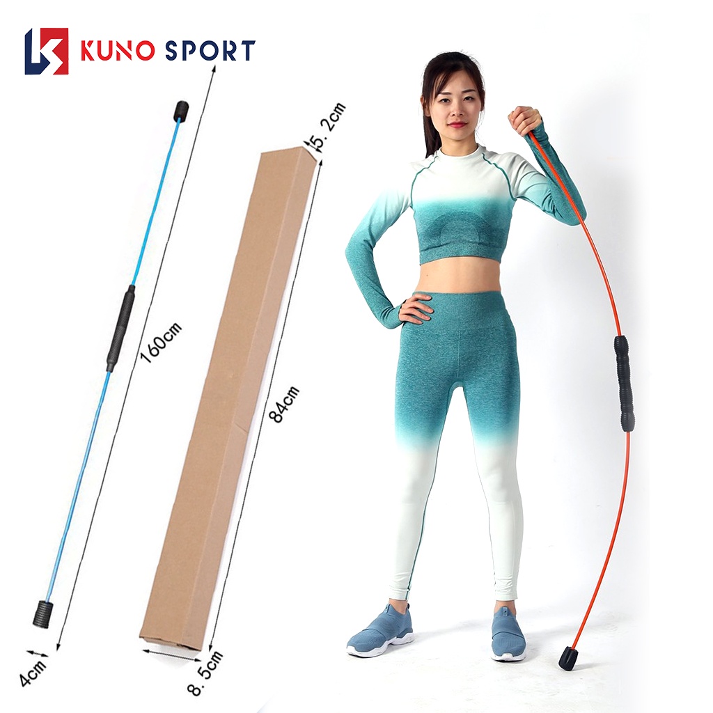 Thanh rung đàn hồi tập gym, tác động toàn thân, gậy tập gym KUNOSPORT đa năng tại nhà