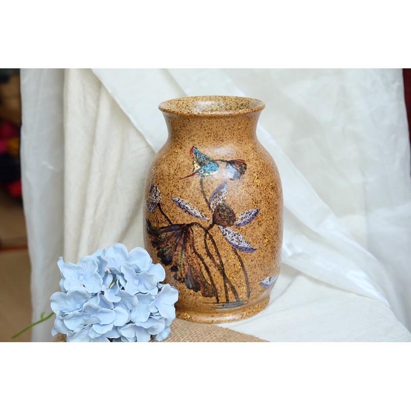 Lọ hoa vuốt tay độc bản làm thủ công 100% quà tặng Tân gia đặc biệt sưu tập lọ hoa decor tủ kệ nhà mới