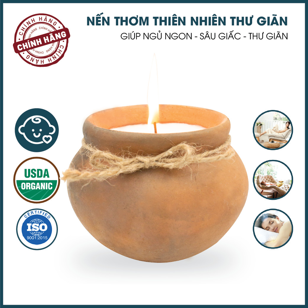 Nến thơm Lãng Mạn, Thư Giãn PK size nhỏ - THÀNH PHẦN THIÊN NHIÊN