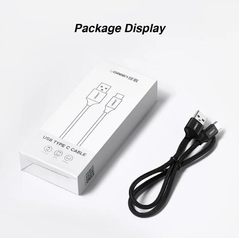 Ugreen UG50567US279TK 1M 5A màu Đen Cáp dữ liệu USB Type-C 2.0 sang USB truyền dữ liệu từ máy tính ra điện thoại - HÀNG CHÍNH HÃNG