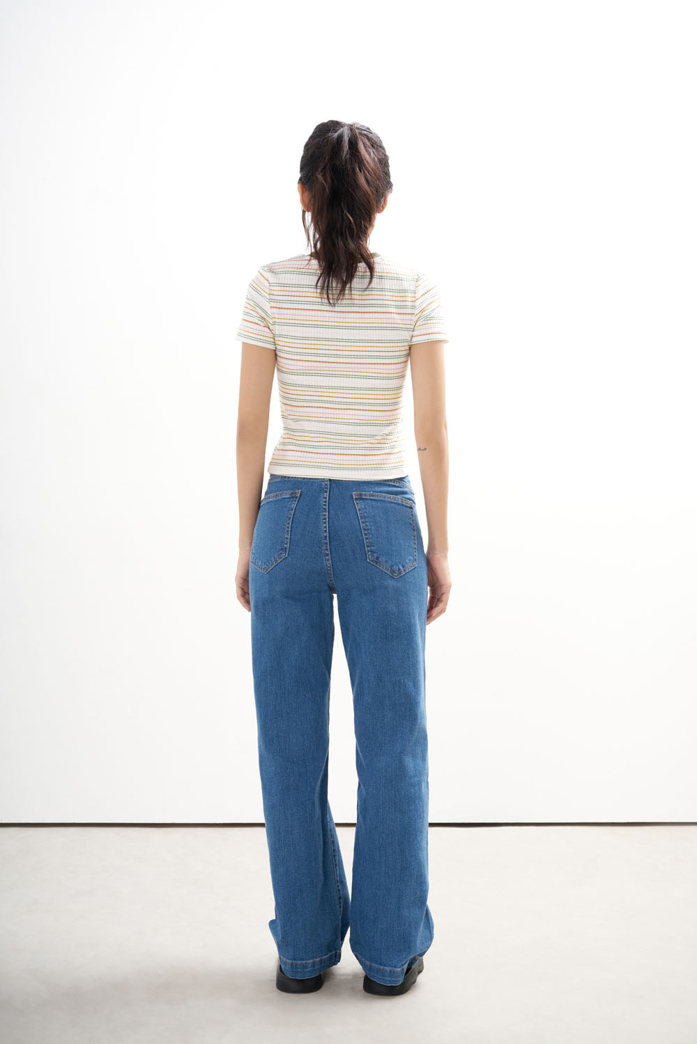 DOTTIE - Áo thun tay ngắn phối màu - Nhiều màu - T0758